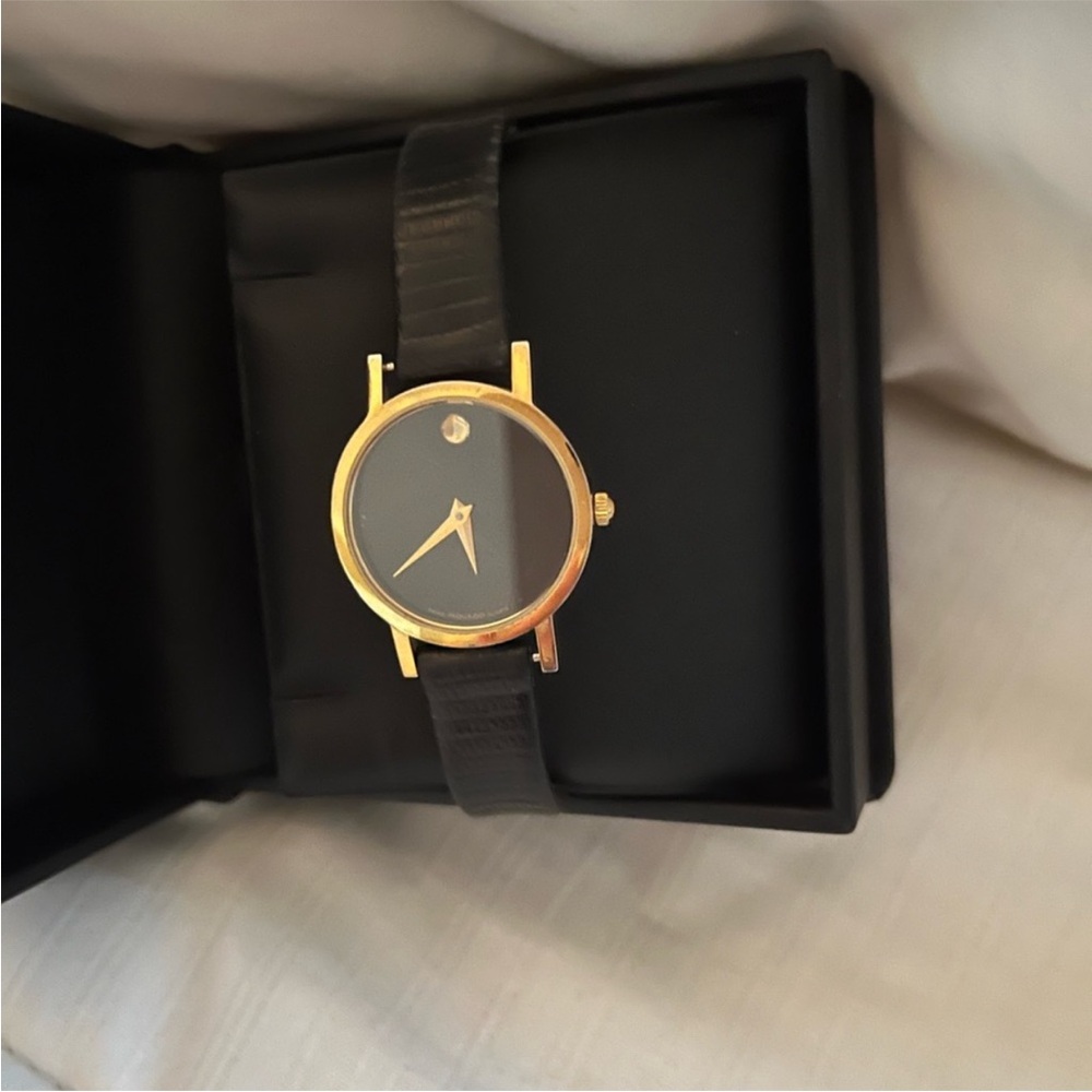 Movado Gold and Black Watch